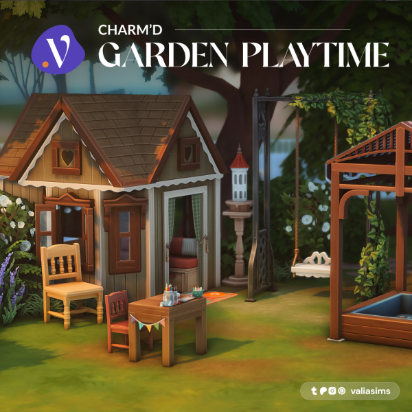 Maxis Match Charm'd Garden Playtime by simsfinds - The Sims 4 Custom Content