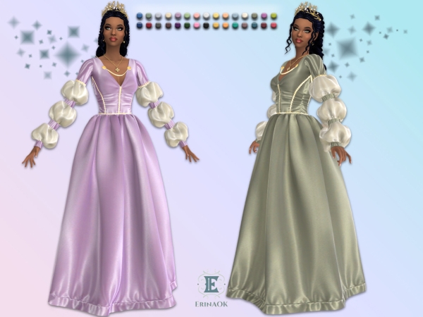 Mix ErinAOK Women's Cecily Gown 08222026 - The Sims 4 Custom Content