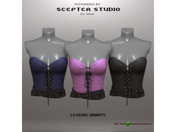 Alpha Averill Corset by Scepter - The Sims 4 Custom Content