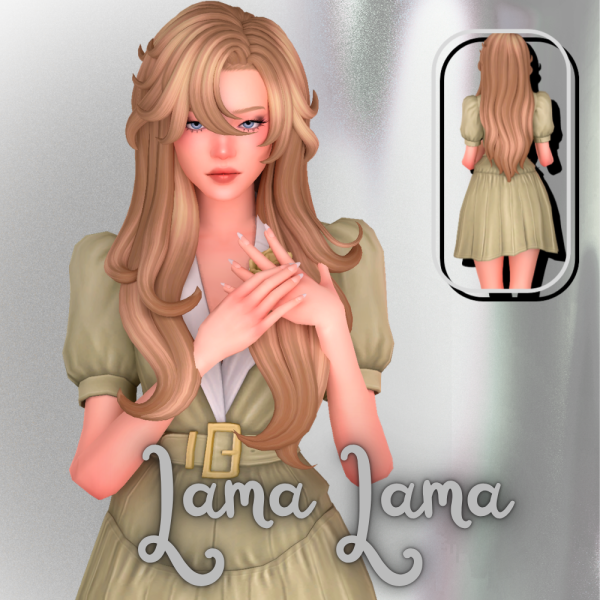 Maxis Match Hair Meryl by simsfinds - The Sims 4 Custom Content