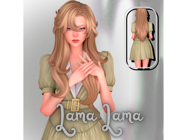 Maxis Match Hair Meryl by LamaLamaLove - The Sims 4 Custom Content