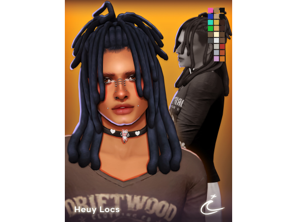 Maxis Match HEUY LOCS by IMVIKAI - The Sims 4 Custom Content