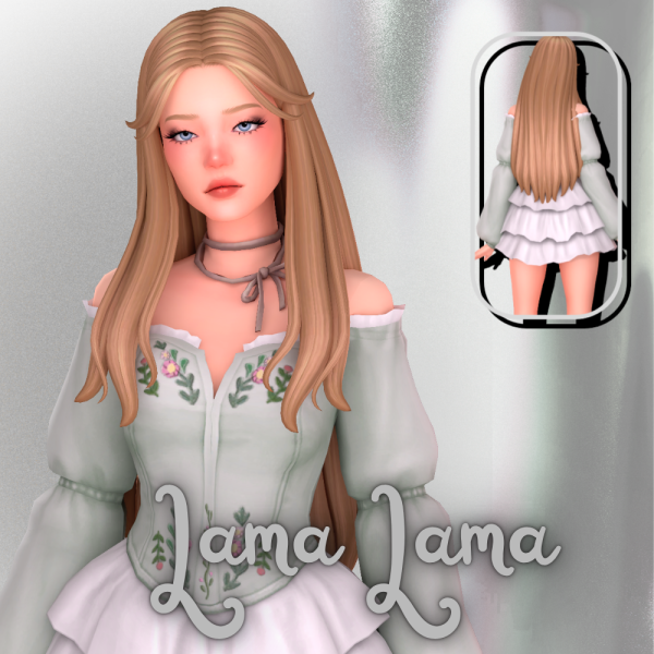 Maxis Match Hair Fleurette by simsfinds - The Sims 4 Custom Content