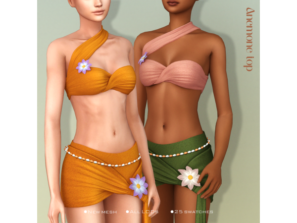 Alpha Belaloallure_Waterfall collection - The Sims 4 Custom Content