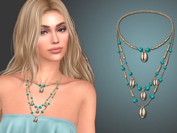 Alpha Priya Boho Necklace - The Sims 4 Custom Content