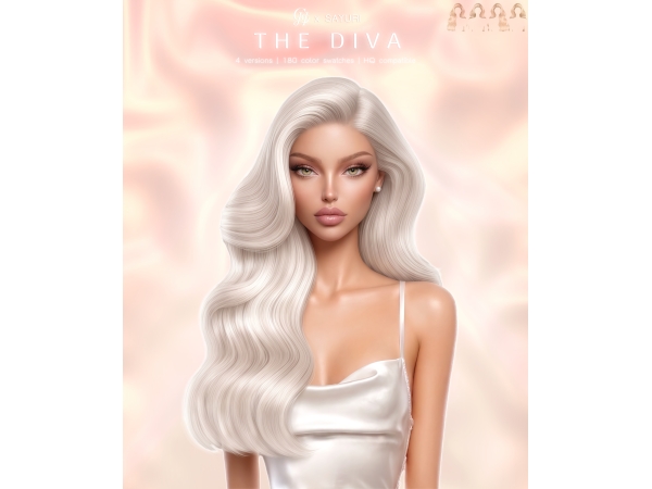 Alpha The Diva Hairstyle - The Sims 4 Custom Content