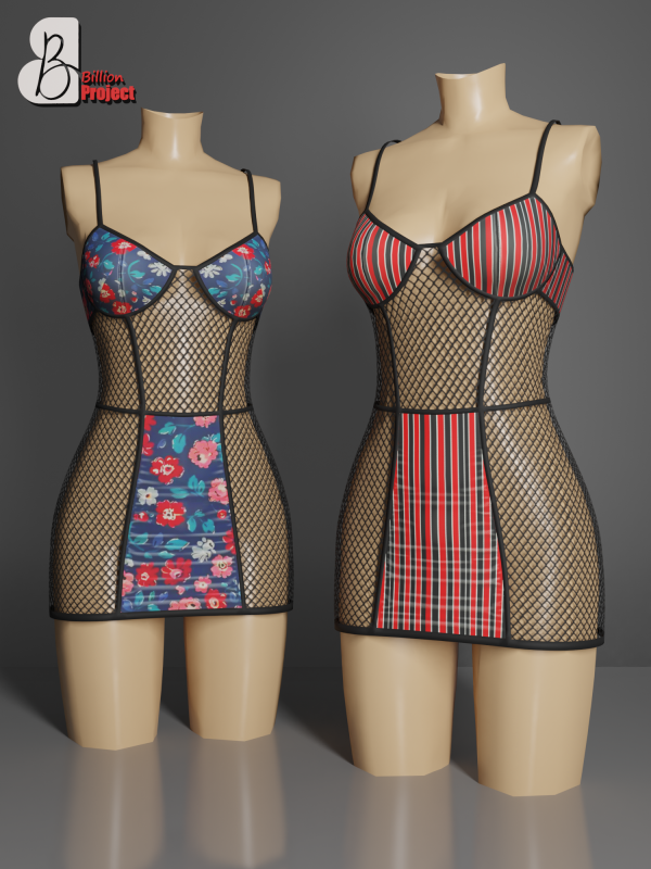 Alpha BillionProject Mildy Mini Dress by billion_project666 - The Sims 4 Custom Content