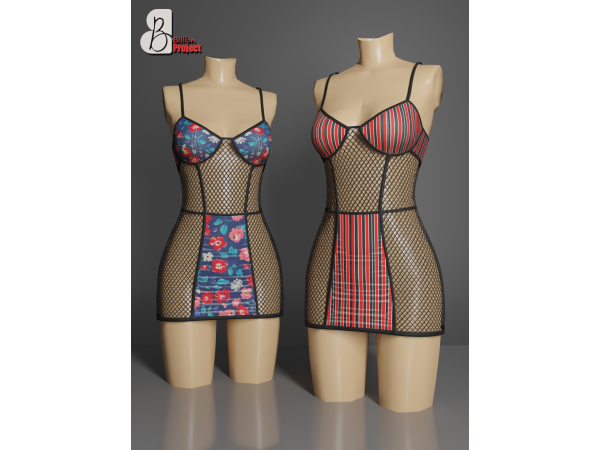 Alpha BillionProject Mildy Mini Dress - The Sims 4 Custom Content