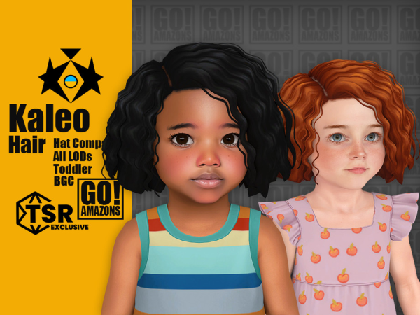 Maxis Match Kaleo Hair - The Sims 4 Custom Content