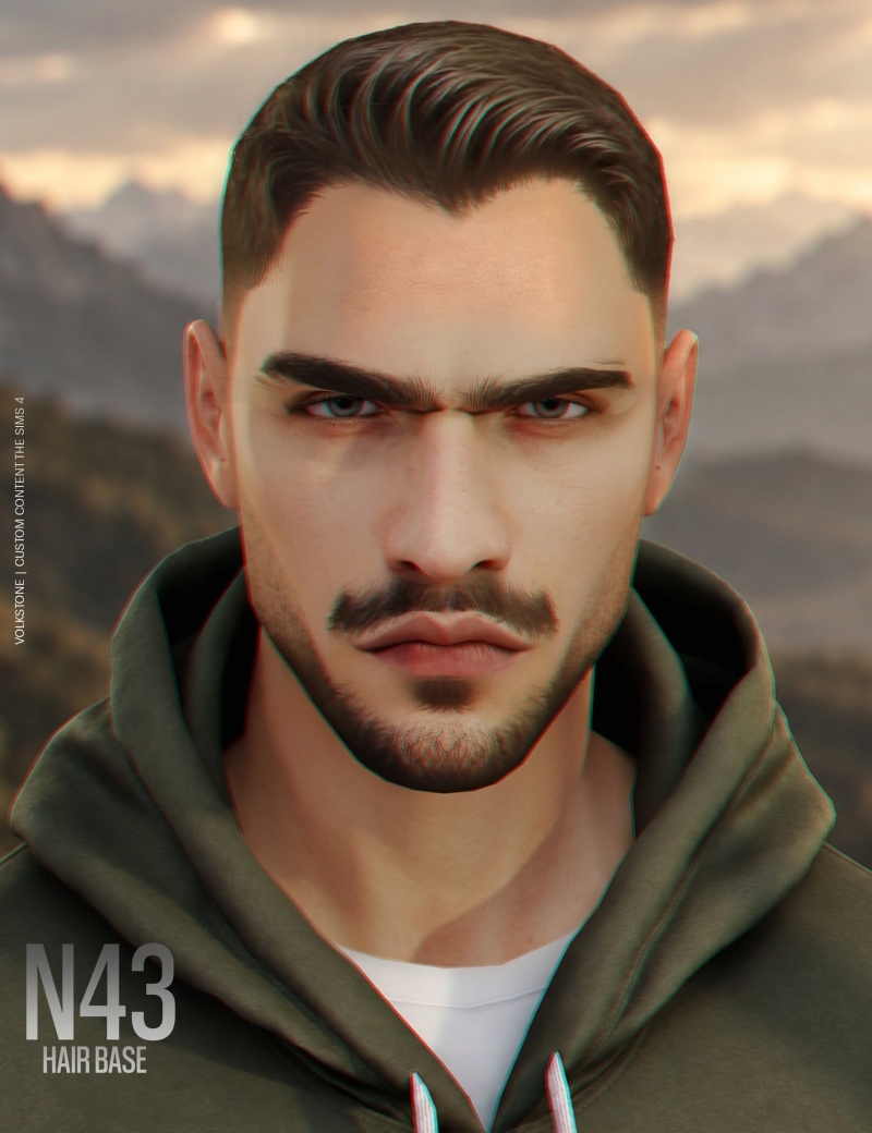 Alpha HAIR BASE N43 (FREE) by volkstonesims - The Sims 4 Custom Content