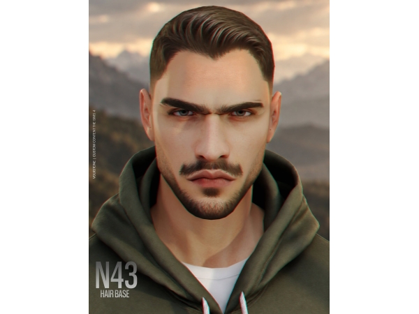 Alpha HAIR BASE N43 (FREE) - The Sims 4 Custom Content
