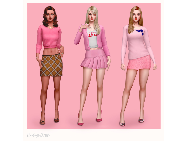 Maxis Match MEAN GIRLS LOOKBOOK by tbadayinthelife - The Sims 4 Custom Content