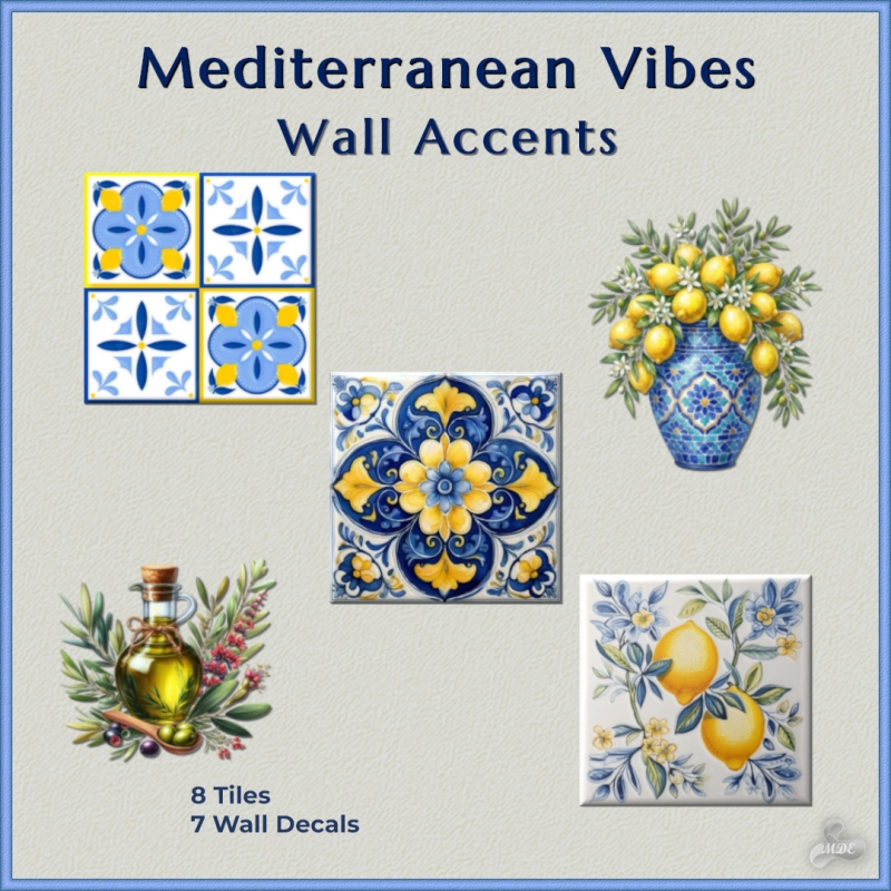 Maxis Match Mediterranean Vibes Wall Accents by mde - The Sims 4 Custom Content