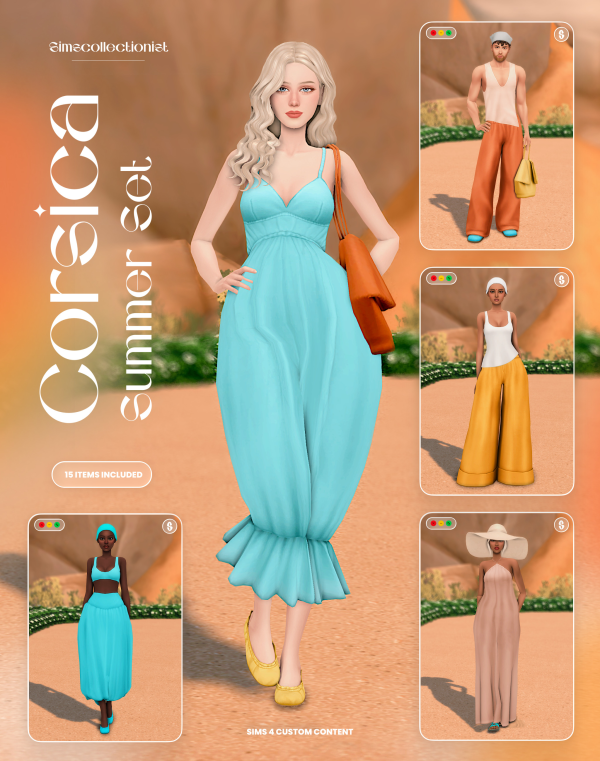 Maxis Match Corsica Summer Set by simsfinds - The Sims 4 Custom Content