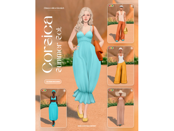 Maxis Match Corsica Summer Set by Simscollectionist - The Sims 4 Custom Content