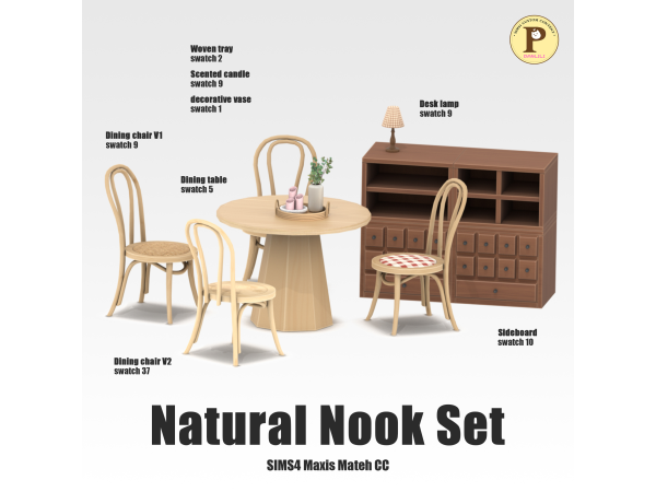 Maxis Match Natural Nook set by PANLILI - The Sims 4 Custom Content