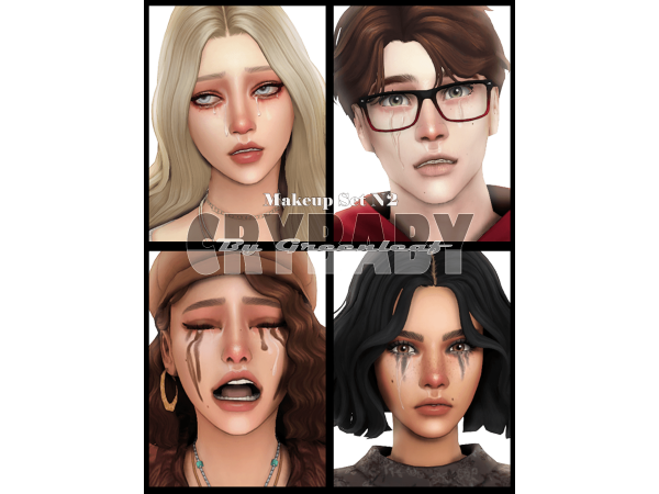 Mix [Greenleaf] Crybaby Makeup ste N2 - The Sims 4 Custom Content