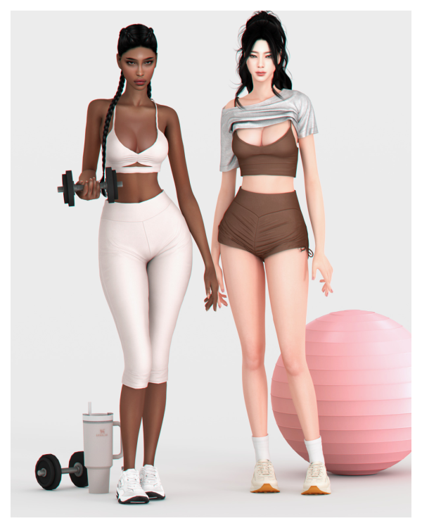 Alpha Effortless Athleisure Set by simsfinds - The Sims 4 Custom Content