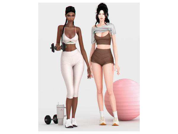 Alpha Effortless Athleisure Set by backtrackcc - The Sims 4 Custom Content