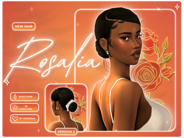 Maxis Match GegeSims Rosalia Hair by GegeSims - The Sims 4 Custom Content