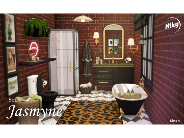 Maxis Match Jasmyne Bathroom Set by nikycc - The Sims 4 Custom Content