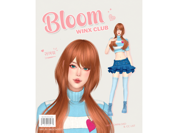 Alpha Bloom Sim from Winx Club by mildchoco - The Sims 4 Custom Content