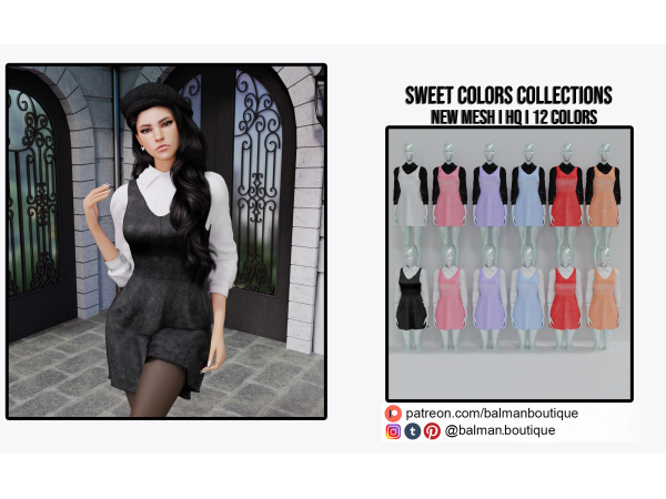 Alpha Sweet Colors Collection by balmanboutique - The Sims 4 Custom Content