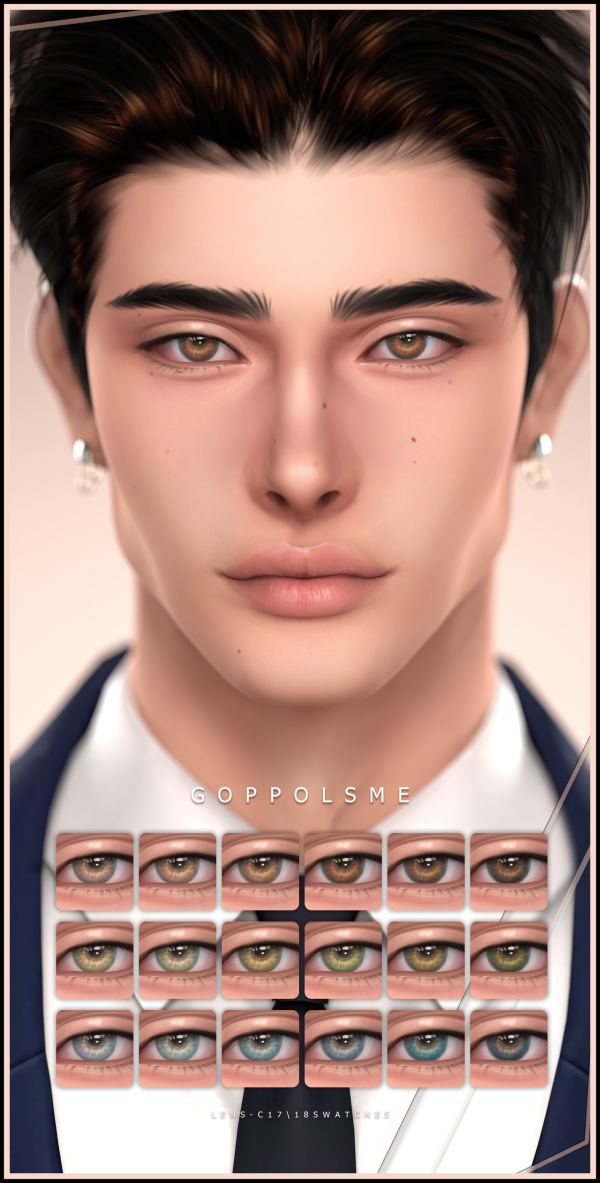 Alpha GPME GOLD CONTACT LENS C17 by simsfinds - The Sims 4 Custom Content