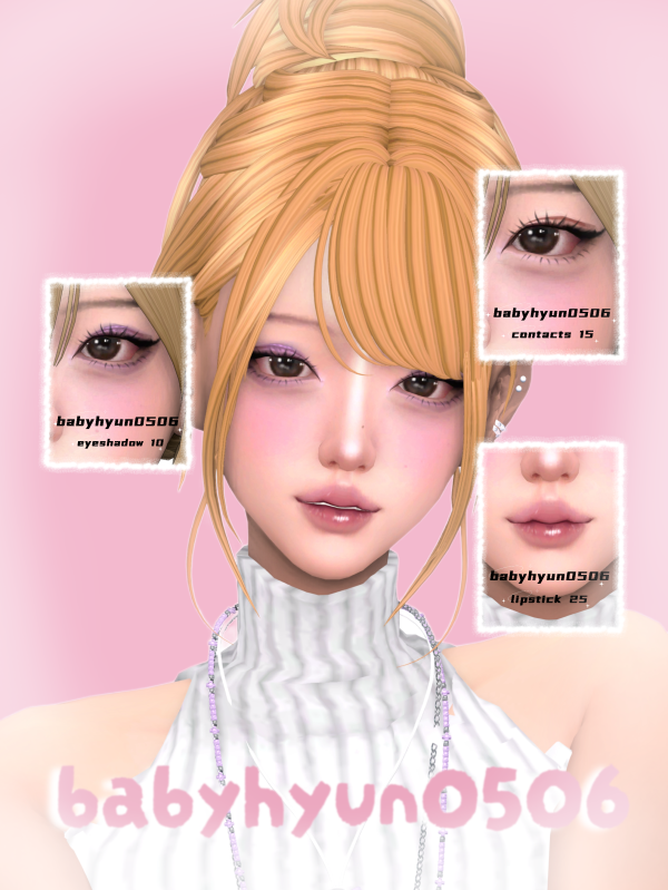 Alpha babyhyun0506260827 makeup set by simsfinds - The Sims 4 Custom Content