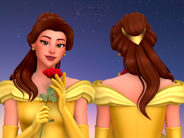Maxis Match Bela's Hair Earrings by mirroreddreamscc - The Sims 4 Custom Content