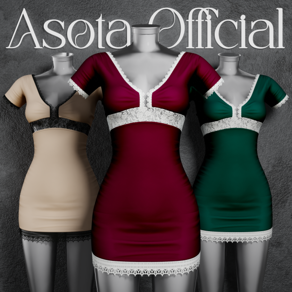 Alpha [ASOTA OFFICIAL] Milley Shortdress by asotaofficial - The Sims 4 Custom Content