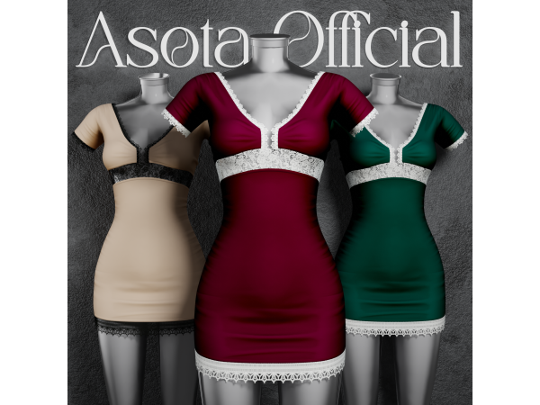 Alpha [ASOTA OFFICIAL] Milley Shortdress - The Sims 4 Custom Content