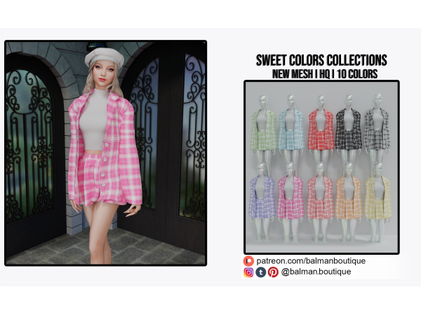 Alpha Sweet Colors Collection by Balman Boutique - The Sims 4 Custom Content