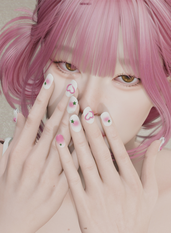 Alpha Random Nails 4 by simsfinds - The Sims 4 Custom Content