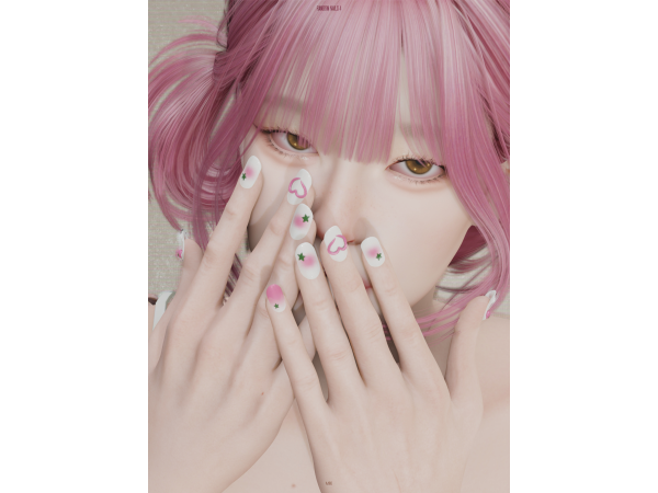 Alpha Random Nails 4 by mirosims2020 - The Sims 4 Custom Content