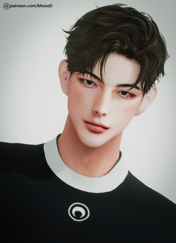 Alpha [SIMS4TS4] MoooD Hair N153 by simsfinds - The Sims 4 Custom Content