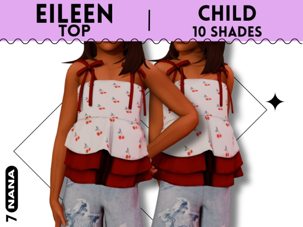 Maxis Match 7NANA (Eileen) Top for Child - The Sims 4 Custom Content