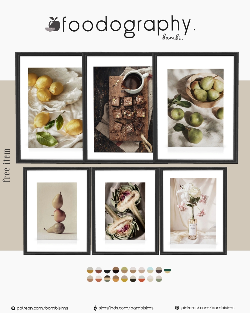 Alpha foodography by bambisims - The Sims 4 Custom Content