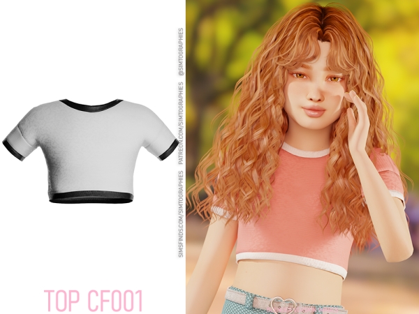 Alpha Top CF001 - The Sims 4 Custom Content