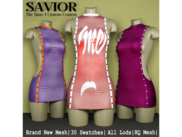 Alpha Svr_Kyra Saveria Dress - The Sims 4 Custom Content