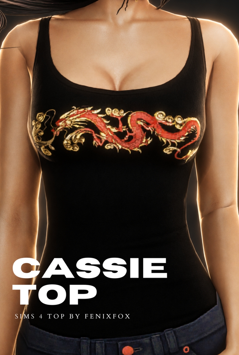 Mix Cassie Top by fenixfox - The Sims 4 Custom Content