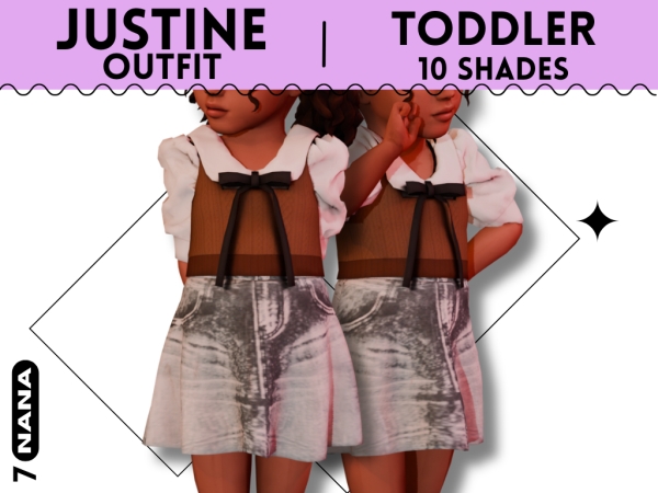 Maxis Match 7NANA (Justine) Outfit for Toddler - The Sims 4 Custom Content