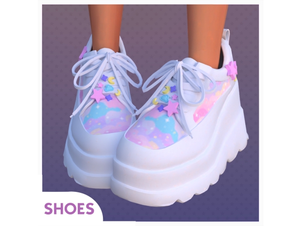 Mix Astro Soft Platform Sneakers - The Sims 4 Custom Content