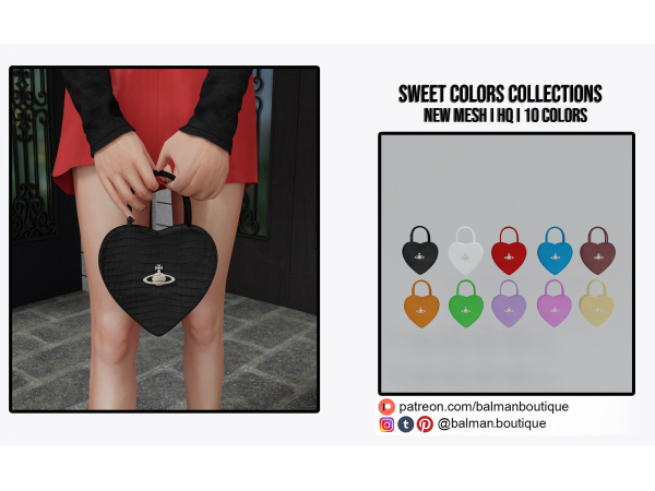Alpha Sweet Colors Collection Bag by balmanboutique - The Sims 4 Custom Content