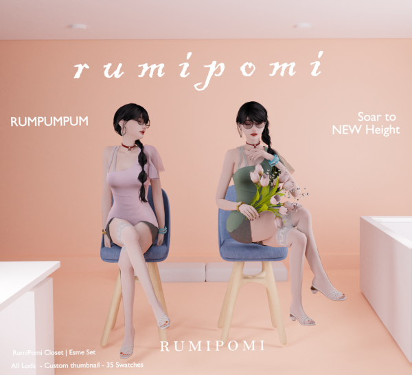 Alpha Rumpumpum_Esme Outfit Set by rumi_pomi - The Sims 4 Custom Content