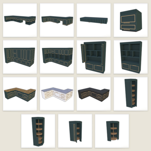 Maxis Match Parisian Kitchen Part 1 by comiko - The Sims 4 Custom Content