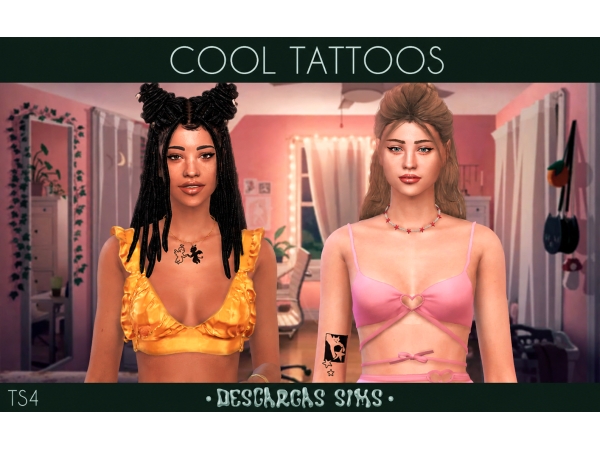 Alpha Cool Tattoos HQ 29 swatches - The Sims 4 Custom Content