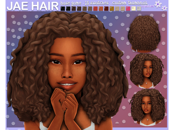 Maxis Match Jae Hair by LucieLouSims - The Sims 4 Custom Content