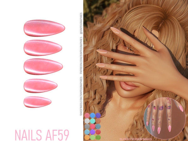 Alpha Nails AF59 - The Sims 4 Custom Content