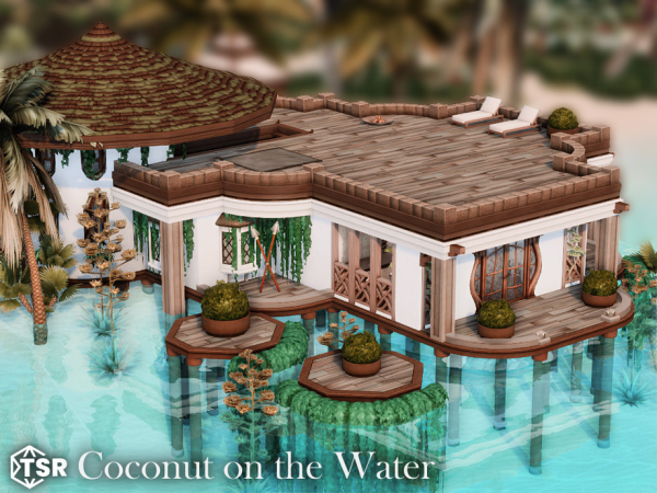 Maxis Match Coconut on the Water l noCC - The Sims 4 Custom Content